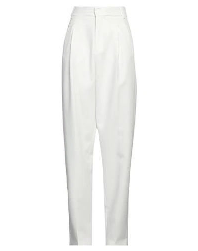 Hinnominate Woman Pants White Size S Polyester, Elastane