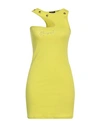 Mangano Woman Short Dress Acid Green Size L Cotton In Green