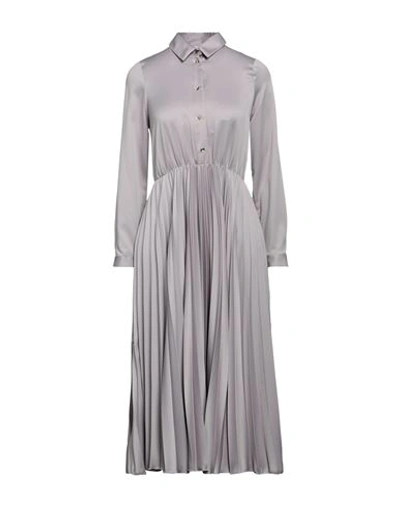 Closet Woman Midi Dress Grey Size 12 Polyester
