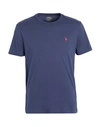 Polo Ralph Lauren Custom Slim Fit Jersey Crewneck T-shirt Man T-shirt Navy Blue Size Xxl Cotton