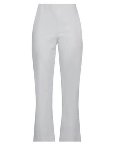 Alysi Woman Pants Light Grey Size 8 Cotton, Elastane