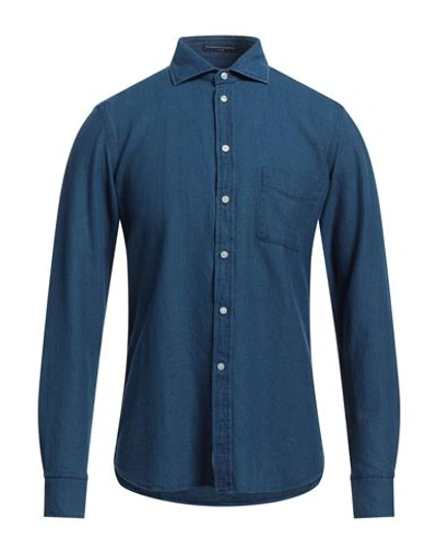 B.d.baggies B. D.baggies Man Shirt Blue Size Xxl Cotton