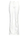 Manila Grace Woman Pants White Size 28 Cotton, Elastane In White