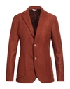 At.p.co At. P.co Man Blazer Brown Size 42 Acrylic, Virgin Wool, Polyester In Brown