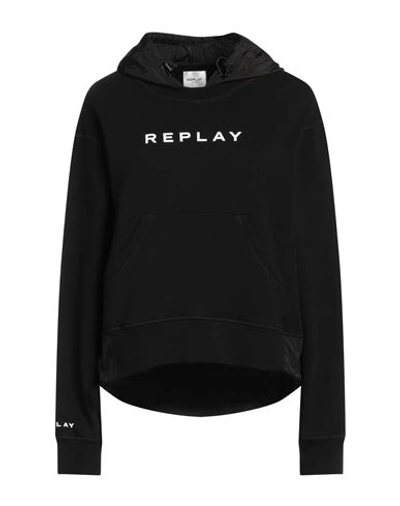 Replay Woman Sweatshirt Black Size Xxs Cotton, Polyester