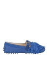 Tod's Woman Loafers Blue Size 7.5 Soft Leather