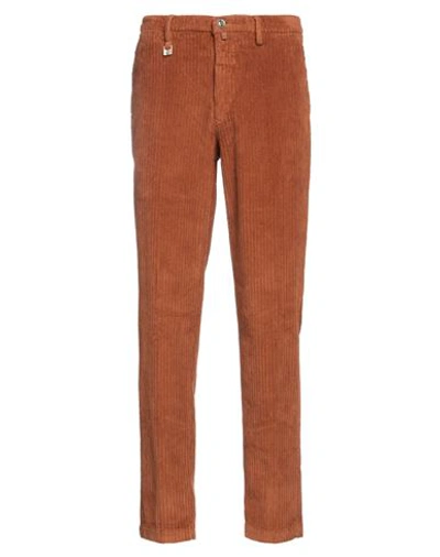 Barbati Man Pants Tan Size 34 Cotton, Elastane In Brown