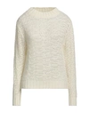 Alpha Studio White Wool Sweater In Off White
