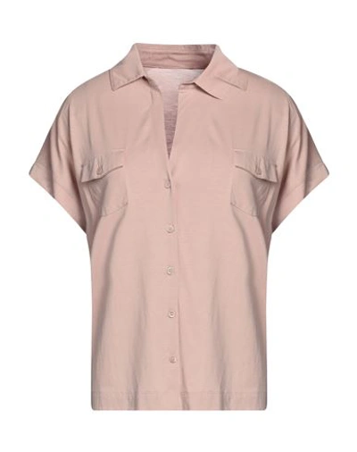 Majestic Filatures Woman Shirt Antique Rose Size 1 Lyocell, Cotton In Pink