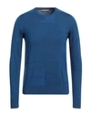 Yes Zee By Essenza Man Sweater Blue Size Xl Viscose, Nylon