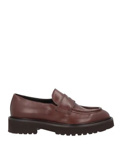 Doucal's Woman Loafers Dark Brown Size 5 Soft Leather