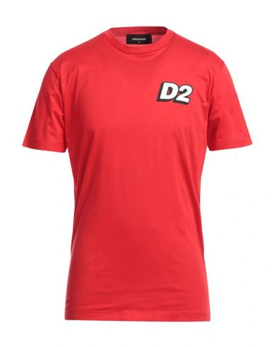 Dsquared2 Man T-shirt Red Size Xxl Cotton