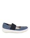 Fitflop Woman Ballet Flats Navy Blue Size 8 Textile Fibers In Navy Blue