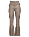 Federica Tosi Woman Pants Khaki Size 29 Viscose, Polyamide, Polyester, Elastane In Beige