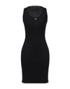 Mangano Woman Short Dress Black Size 8 Cotton