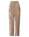 Gentryportofino Woman Pants Khaki Size 12 Viscose, Silk In Beige