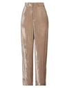 Gentryportofino Woman Pants Khaki Size 8 Viscose, Virgin Wool, Elastane In Beige