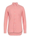 Alessandro Gherardi Man Shirt Tomato Red Size 16 Cotton In Tomato Red