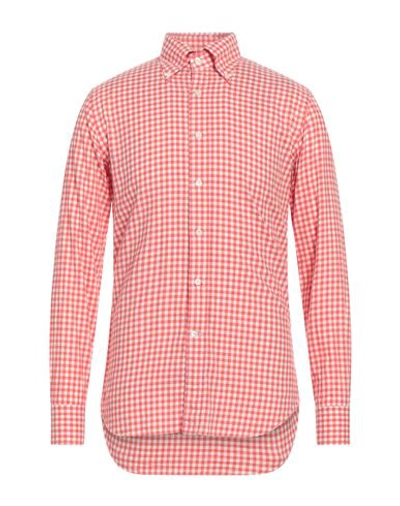 Alessandro Gherardi Man Shirt Tomato Red Size 16 Cotton