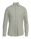 Alessandro Gherardi Man Shirt Military Green Size 15 ½ Cotton