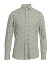Alessandro Gherardi Man Shirt Military Green Size 17 Cotton