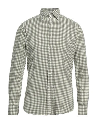 Alessandro Gherardi Man Shirt Military Green Size 17 Cotton