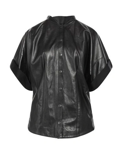 Isabel Marant Woman Shirt Black Size 8 Lambskin In Black