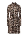 Jucca Woman Mini Dress Brown Size 4 Viscose, Polyamide, Elastane In Brown