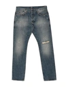 14bros Man Denim Pants Blue Size 36 Cotton In Blue