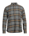 Mp Massimo Piombo Man Shirt Lead Size 16 Cotton In Grey