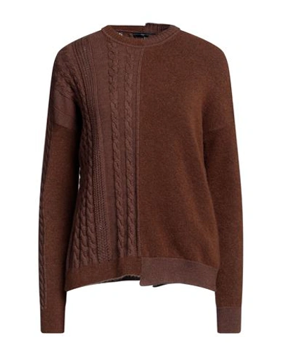 High Woman Sweater Brown Size L Virgin Wool, Nylon, Wool, Alpaca Wool