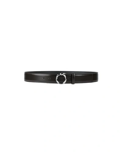 Trussardi Woman Belt Black Size 45.5 Soft Leather In Brown