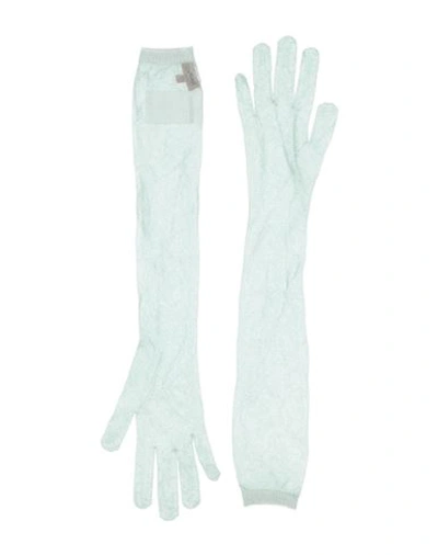 Missoni Woman Gloves Light Green Size M Rayon, Polyester