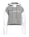 Ea7 Woman Sweatshirt Grey Size Xl Polyester, Cotton, Elastane