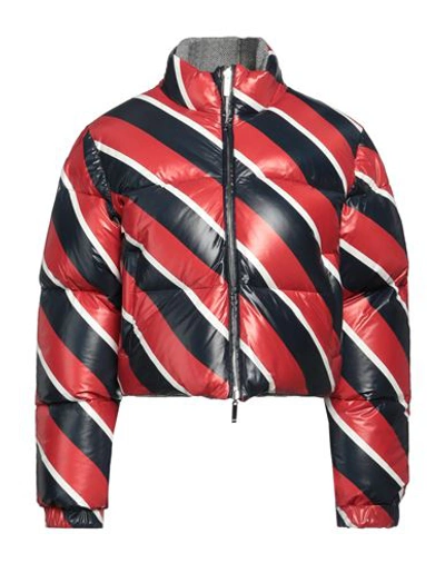 Thom Browne Woman Down Jacket Red Size 6 Nylon, Wool