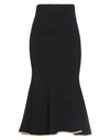 Moncler 2  1952 Woman Midi Skirt Black Size S Cotton, Polyamide, Elastane