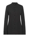 Jil Sander Woman Shirt Black Size 4 Cotton, Polyester