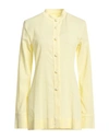 Jil Sander Woman Shirt Light Yellow Size 4 Cotton, Polyester