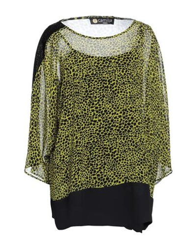 Camilla  Milano Camilla Milano Woman Blouse Yellow Size 6 Polyester