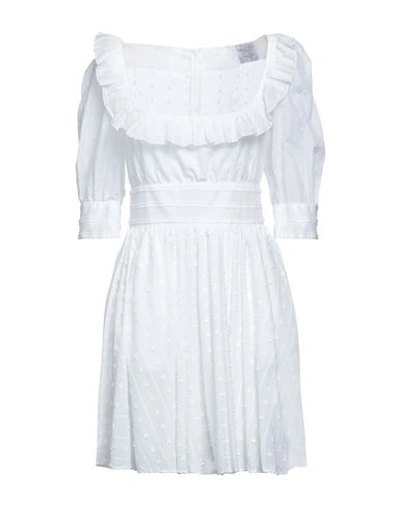 Thierry Colson Woman Short Dress White Size M Cotton