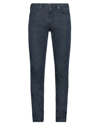 Emporio Armani Man Jeans Blue Size 31w-34l Cotton, Elastomultiester, Elastane