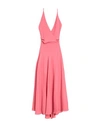 Seventy Sergio Tegon Woman Maxi Dress Coral Size 10 Acetate, Silk In Red
