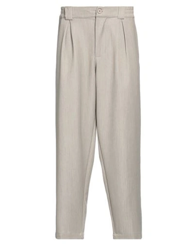 Why Not Brand Man Pants Khaki Size L Polyester, Viscose, Elastane In Beige