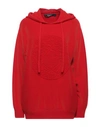 Versace Woman Sweater Red Size 8 Wool, Cashmere