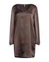 Jacqueline De Yong Woman Midi Dress Brown Size S Polyester, Elastane