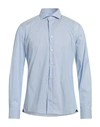 Alea Man Shirt Light Blue Size 16 ½ Cotton, Polyamide, Elastane