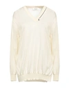 Aviu Aviù Woman Sweater Cream Size 6 Virgin Wool, Silk In White