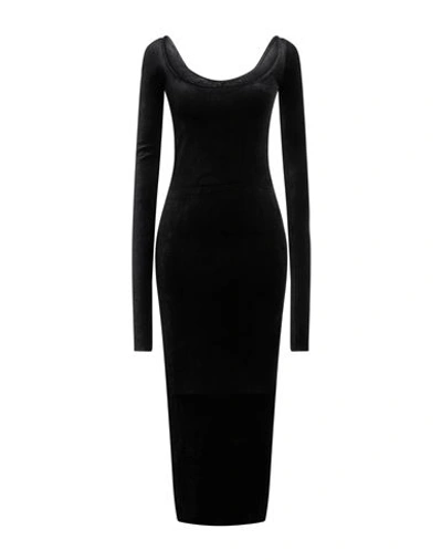 Rick Owens Lilies Woman Maxi Dress Black Size 6 Viscose, Polyamide