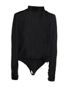 Maria Vittoria Paolillo Mvp Woman Bodysuit Black Size 8 Viscose, Polyester, Polyamide, Elastane