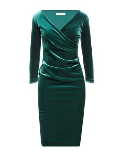 Chiara Boni La Petite Robe Woman Midi Dress Emerald Green Size 10 Polyamide, Elastane